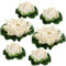 BESPORTBLE 6 Stück Seerosen Künstlich Schwimmend: Künstliche Blumen White Lotus Simulation Schwimm Teich Lotus für Dekoration Indoor Outdoor Decor Ornamente, 17 cm + 10 cm