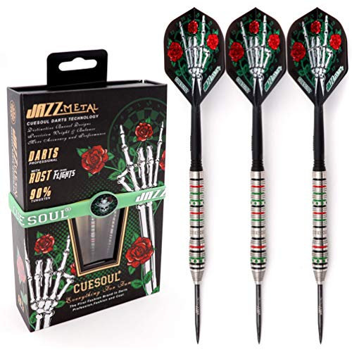 CUESOUL Jazz-Metal 25g Stahlspitze 90% Wolfram Dart Set mit integrierten ROST Flights