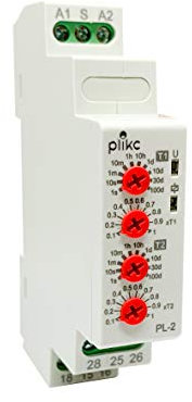 PLIKC PL2 - Temporizzatore ciclico pausa/lavoro asimmetrico da quadro - 2 contatti in scambio - 24-240V ac/dc - PLK032676
