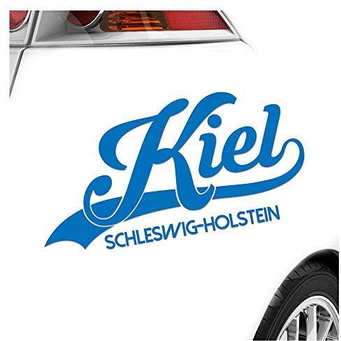 Kiwistar - Autoaufkleber - Kiel Schleswig-Holstein - Blau - 20x9cm - Aufkleber Auto, Laptop, Fahrrad, LKW, Motorrad mehrfarbig JDM Decal Racing