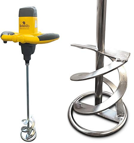 BAMATO Elektrisches Handrührwerk/BRW-1200PRO / inkl. Wendelrührquirl, Variable Drehzahl, 1220 Watt