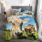 PbbrTK Bettwäsche Set,Mikrofaser,Beige,Schließen Sie herauf süßes Foto von Kühen an der Wiese in einem mit offenem Himmel,1 Bettbezug 135 x 200cm + 2 Kopfkissenbezug 50 x 80cm