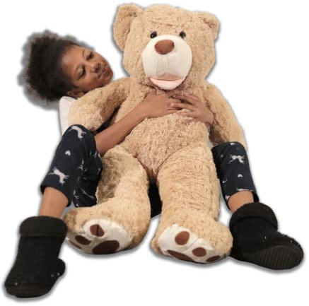 bananair Riesen Teddybär XXL, 100 bis 340 cm - Kuschelig und Flauschig, Versicherte Umarmungen - XXL Kuscheltier, Geburtstage, Zimmerdekoration (Beige, 100 cm)