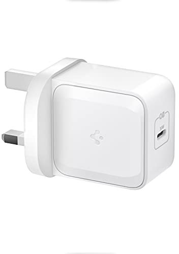 Spigen 30W PD USB C Charger Power Delivery GaN Fast Wall Charger Plug for iPhone 15 14 13 12 Series Google Pixel Fold 7 Pro Samsung Galaxy S23 S22 Ultra Plus iPad Pro Mini Air Macbook Steam Deck