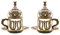 HeraCraft Lot de 8 tasses à café turc oriental classique, 56 ml, cuivre
