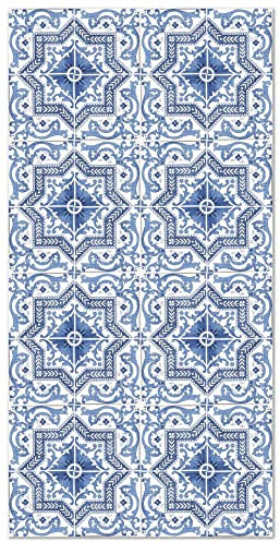 Panorama Tapis Vinyle Cuisine Salle de Bain - Différentes Tailles - (Carreaux Ciments Tolédo Brun 40x80 cm)