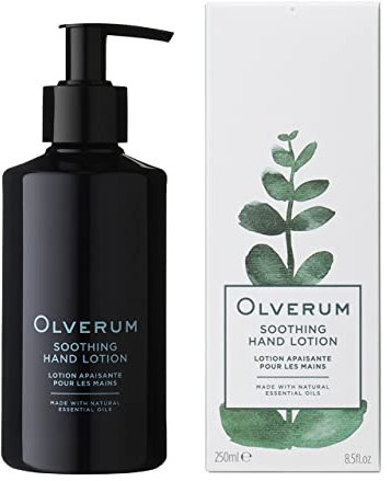 Olverum Soothing Hand Lotion with Shea Butter, Aloe Vera and Vitamin E, Deeply Moisturises and Hydrates. Suitable For All Skin Types - 250ml