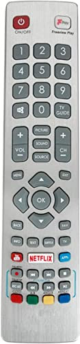 Télécommande de rechange universelle pour téléviseur LED Sharp Aquos Full HD SHWRMC0121 avec boutons de lecture Netflix, YouTube, Freeview