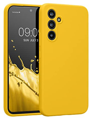 kwmobile Custodia Compatibile con Samsung Galaxy A54 5G Cover - Back Case per Smartphone in Silicone TPU - Protezione Gommata - Giallo radiante