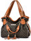 NICOLE & DORIS Handtasche Damen Retro Schultertasche Weiche PU Leder Retro Shopper Tasche Hobo Henkeltasche Groß Umhängetasche Bedruckte Tragetasche für Alltag, Schule,Reise Schmetterling Braun