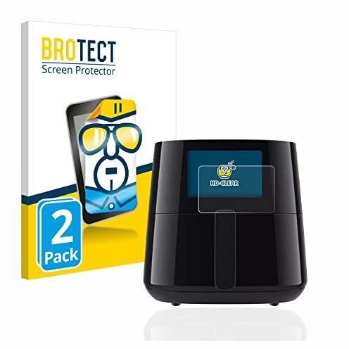 BROTECT (2 Stück Schutzfolie für Philips Essential Airfryer XL HD927X Displayschutz Folie Made in Germany, Ultra-Klar