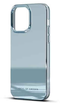 IDEAL OF SWEDEN Durchsichtige Handyhülle mit erhöhten Kanten und Nicht vergilbenden Materialien, fallgetesteter Schutz mit Spiegel Finish, kompatibel mit iPhone 14 Pro Max (Sky Blue)