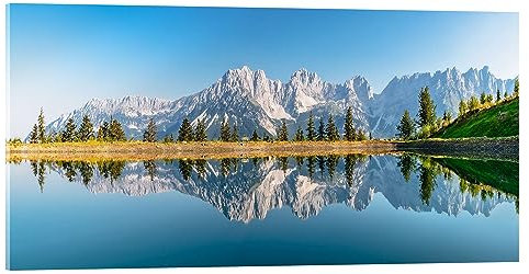 Posterlounge Wilder Kaiser, Tirol I Acrylglasbild von Achim Thomae 120 x 60 cm Blau Wandbilder Wanddeko