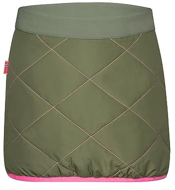 Trollkids Girls Rondane Winter Skirt 176, Dusky Olive/Light Magenta