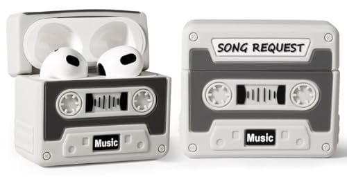 Hülle für Airpods 3nd Generation Ohrhörer, XMBYGY Silikon Airpods 3 Ladehülle Schutzhülle mit niedlichen Cartoon Haut Design Ohrhörern, mit Einstellbarer Anti-Lost Schlüsselband