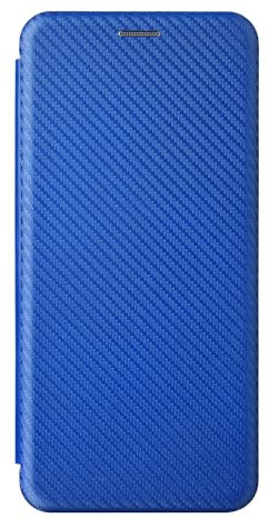 SHIEID Coque pour Fairphone 5, Coque Fairphone 5 en Fibre de Carbone Flip Cover, Rabat avec Fente Carte et Support Fonction Étui pour Fairphone 5-Bleu