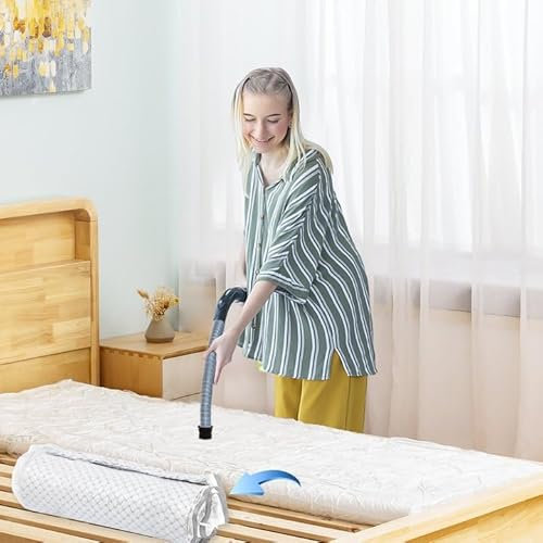 Esoes Mattress Vacuum Storage Bag Zippered Mattress Bag Vacuum Sealer Bag For Memory Foam Mattress Moving Shipping Storage