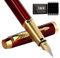 Zalantan Luxury Fountain Pen - Fine Point Smooth Writing Pen with Gift Case, 10 Black Ink Cartridges and Ink Converter