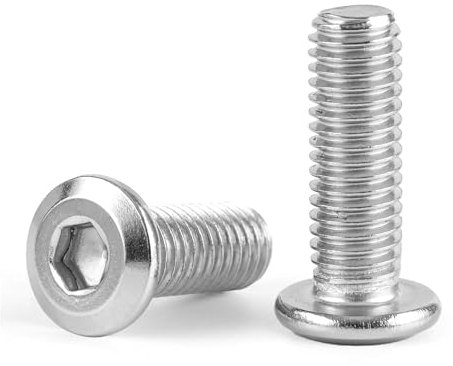 Viti a Testa Bombata M8, 30 Pezzi 304 Viti in Acciaio Inox, Viti a Testa Bombata con Esagono Incassato, Vite a Testa Semitonda M8×20mm per Attrezzature Meccaniche e Mobili per la Casa