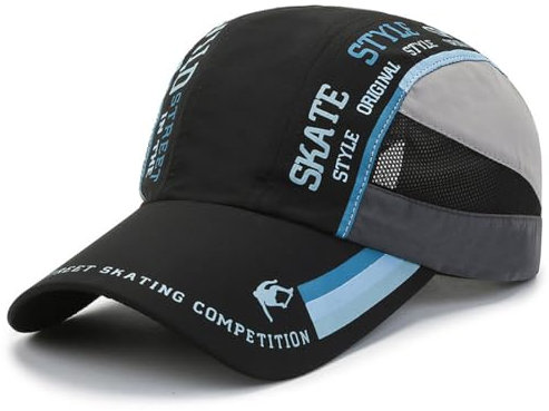 Gorras de Hombre o Mujer. Gorra Béisbol. Gorra Running de Verano. Deportiva de Secado Rápido Transpirable Ajustable. Gorras Hombre. Gorras Mujer. Talla Única (Negra)