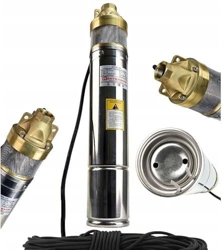 4 Deep Well Borehole Submersible Pump Clean Water Stainless Steel 750W 60M Head