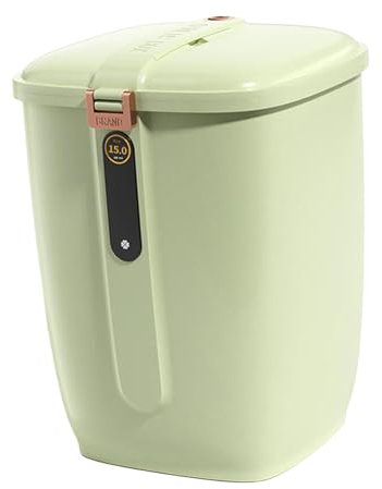 Rice Storage Container, Food Grain Box Bin Dispenser Bucket, Leakproof Lid Rice Grain Bucket, Cereal Flour Bin for Dry Food, For 15KG