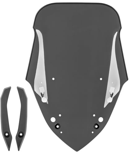 Pare-Brise Avant pour Moto NMAX 155 2021 2022 2023 2024 Parebrise Moderne Sport Aventure Protection Anti Eclaboussures et Déflecteur de Carénage Protecteur (Fumée noire)