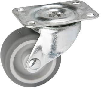 Möbelrad, Durchmesser 42mm/15kg, Drehplatte | Möbelrad | Räder für Möbel, Bürostuhl, Beistellbett, Schreibtischstuhl, Hocker | Stuhl-Rad | Schwarz