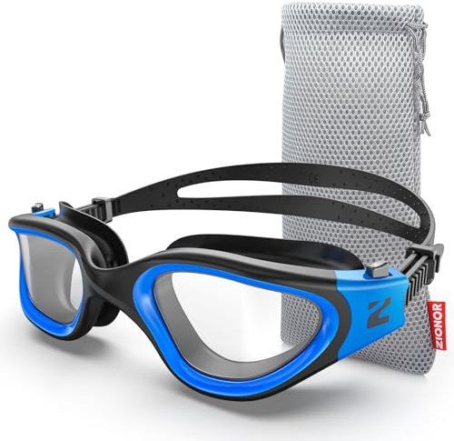 ZIONOR Optische Schwimmbrille, G1MS Auslaufsicher & Anti-Beschlag Profi Korrekturglas Schwimmbrillen mit Sehstärke