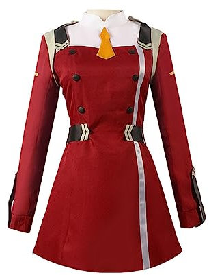 Jilijia Anime Darling in the Franxxx Cosplay-Kostüm 02/Zero Two Halloween-Outfit, Uniform, Cosplay-Kostüme für Erwachsene und Frauen