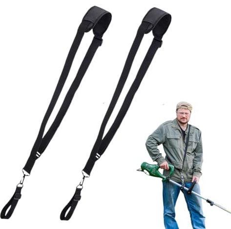 CEWROM Schultergurt Tragegurt für Motorsense & Rasentrimmer - Hochfestes Nylon mit Gepolsterten Schulterpolster - Kompatibel mit Meisten - Wasserdicht & Atmungsaktiv für Gartenarbeit (2 Stück)