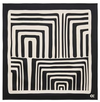 OPUS PANTS Damen Tuch | Schimmerndes Tuch APALMA mit Print black, 0