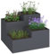 vidaXL Fioriera da Giardino 80x80x60 cm Acciaio Antracite