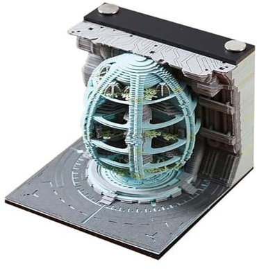 Sci-Fi Ecological Earth 3D-Notizblock, 205 Blatt, abreißbare, nicht klebende Notizzettel, Papier, Schnitzerei, Skulptur, Kunst, Notizblock, Schreibtisch, Kunstdruck, Papier, Karte, Basteln