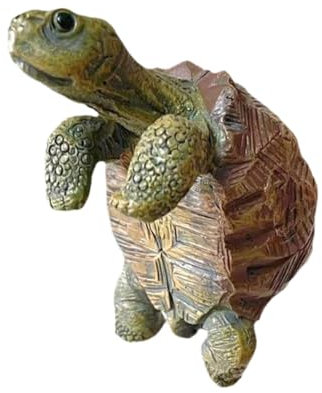 jojomis Tortoise Plant Pot Hanger Resin Flower Pot Hugger Decorative Garden Ornament for Fish Tank Yard Balcony