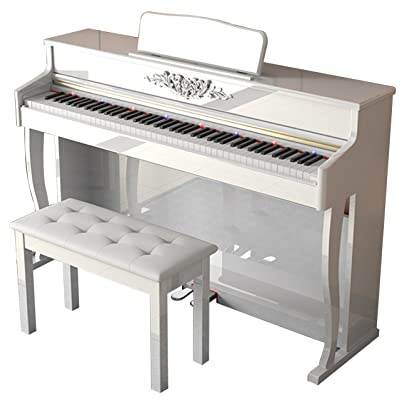 88 Keys Weighted Hammer Action Digital Piano with Furniture Stand, Triple Pedal, Stool & MIDI Connectivity for Beginners & Professionals