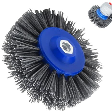 MospdyGear Schleifbürste, Nylonbürste 60 Körnung, 150 mm M14 Polierbürste für Winkelschleifer, Entrosten von Holz und Metall, Schleifen und Polieren Anwendungen (60 Körnung)