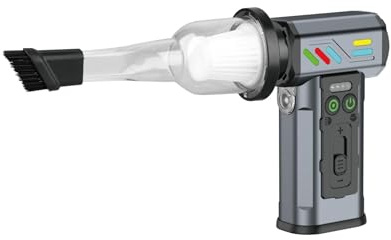 Générique Nettoyeur Multifonctionnel Aspirateur sans Fil, 4 Modes avec LED, Souffleur d'air Rechargeable pour Clavier, Ordinateur, Voiture, Intérieur et Extérieur