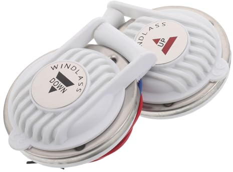 Mikikit 2 Pièces Foot Switch for Boat Windlass Rocker Switch Replacement for Anchor Winch Control Set