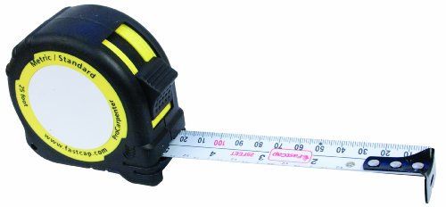 Laserjamb - PMS-25 LaserJamb ProCarpenter PMS25 Pad Metric Standard Tape Measure Black Rubber case, Yellow Accent