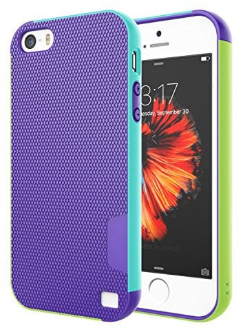 Jeylly for iPhone 5/5S/SE 2016 Case, [3 Color] Slim Hybrid Impact Rugged Soft TPU & Hard PC Bumper Shockproof Protective Anti-slip Case Cover Shell for iPhone 5/5s/SE - Purple