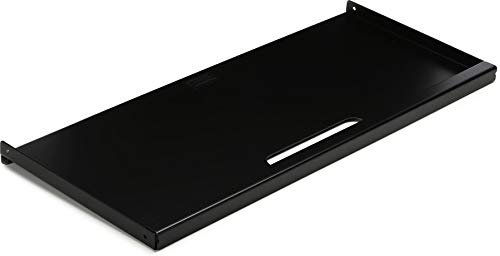 K&M 18824 Ablage für Controller Keyboard Omega - Schwarz, Aluminium, praktische Erweiterung zur Aufnahme von Zusatzgerät