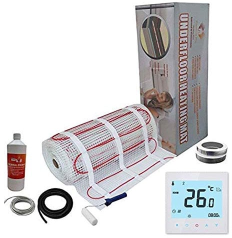 Nassboards Pro Elite - Electric Underfloor Heating kit 200w per m² - 12m², White WiFi Thermostat