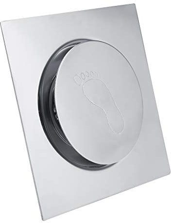 Pedal de Acero Inoxidable Tipo de Rebote Drenaje en el Piso Ducha Desagüe de la Rejilla de desagüe para la Cocina Baño Aseo Garaje Sótano Aseo(#2)