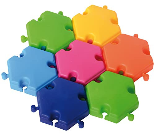 EDUPLAY 120545 Hexagon Bausteine, mehrfarbig, 96-teilig (1 Set)