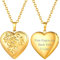 FOCALOOK Damen Mädchen Collier personalisiert Herz Medaillon zu Öffnen 18k vergoldet Rose Blume Herz Anhänger Halskette Foto Bilder Amulett Floating Locket für Weihnachten Valentinstag