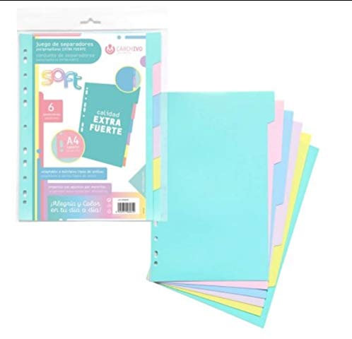 Starre Trennwände DIN A4, Pastellfarben