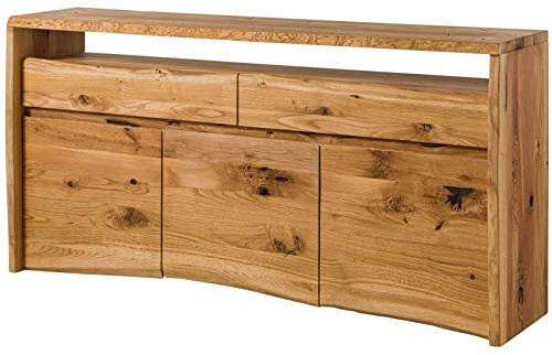 MASSIVMOEBEL24.DE | Pure Oak Sideboard #102 191x45x96 Wildeiche Natur geölt, Farbe:Natur geölt, Größe:191x45x96 cm (BxTxH)