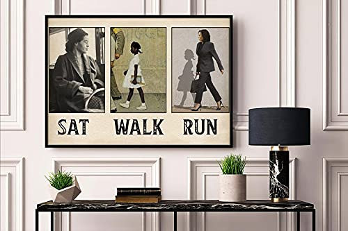 TNND Rosa Sat So Ruby Walk So Kamala Could Run Poster Kamala Harris Poster Rosa Park Poster Ruby Bridges Poster Metallschild Poster 20,3 x 30,5 cm