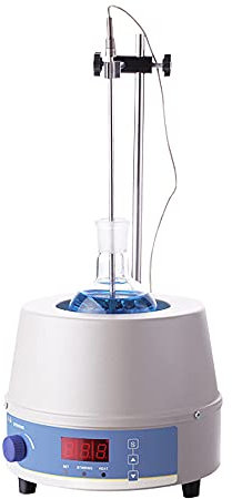 100ML/ 250ML/ 500ML/1000ML Electric Heating Mantle Magnetic Stirrer, Digital Temperature Control, Rt To 380℃, With Stir Bar, Support Stand & Temperature probe,100ml